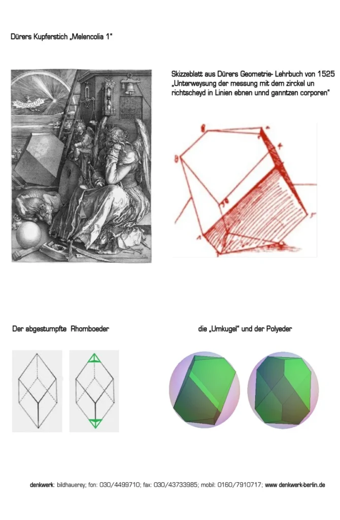 Projektskizze des dürerschen Polyeders als geometrischer Körper